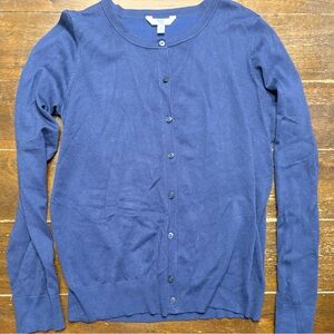 Women’s Royal Blue Button-Up Sweater